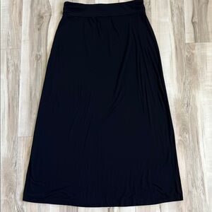 Casual Black Jersey Women's Maxi Skirt